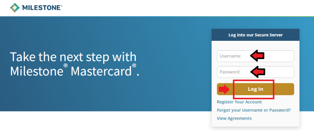 Milestone Credit Card Login