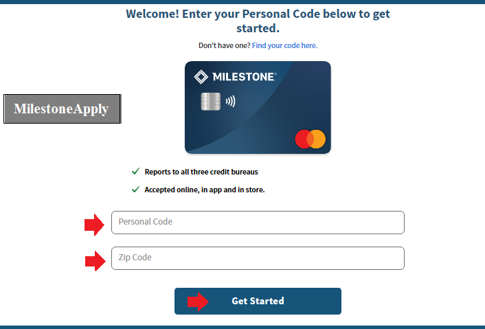 MilestoneApply Card At milestoneapply.com